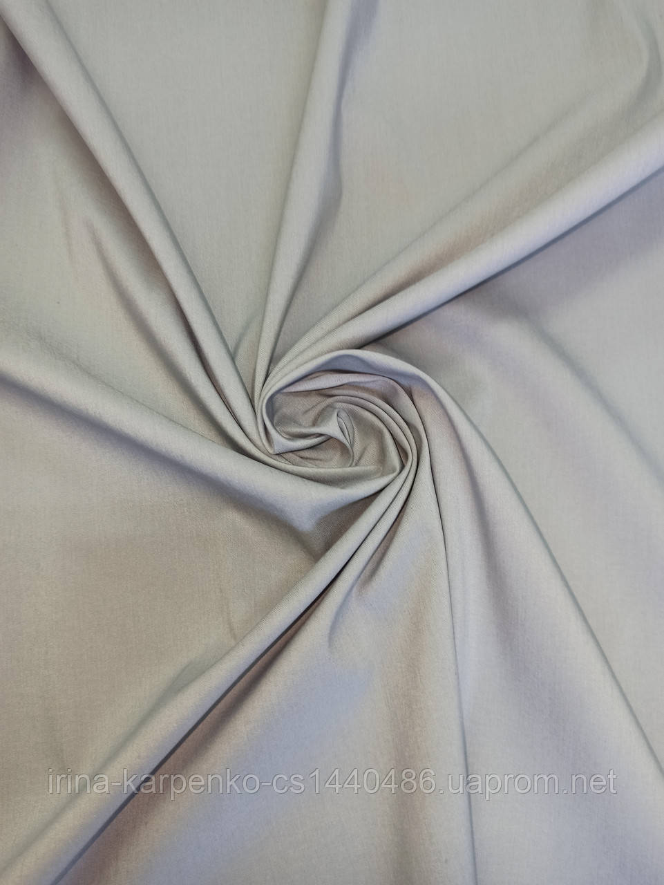 Сорочкова тканина стрейч поплін сірого кольору
