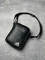 Мессенджер кожаный Adidas адидас сумка Брендовая барсетка Барсетка кожаная Кожаная барсетка на плечо