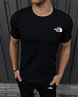 Футболка The North face черная,мужская футболка,спортивная футболка,футболка с принтом, однотонная футболка,