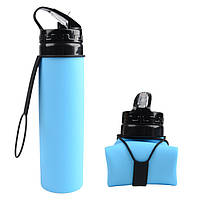 Складная бутылка для воды іFDA 600 мл Синий (HbP050356) HR, код: 1209568