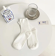 Шкарпетки білі хутряні теплі шкарпетки, білі шкарпетки для ugg, білі шкарпетки жіночі високі рубчик під уггі, для угг