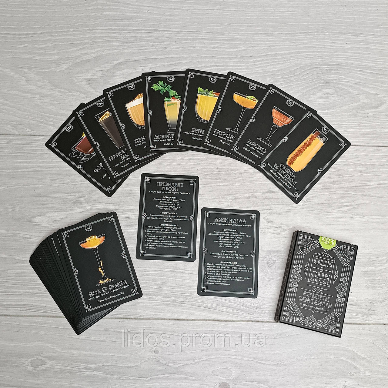 Набор карточек с рецептами Olin&Olin №3 для приготовления Авторских коктейлей 40 шт (Cards-86-125) ld - фото 1 - id-p2146459989