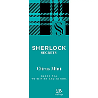 Чай Sherlock Secrets Citrus Mint черный с мятой и цитрусом, 25 пакетиков