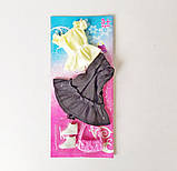 Одяг для Барбі 2266А4 костюм блуза та спідниця, кросівки, сумка, фото 2