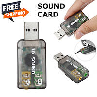 Внешняя звуковая карта USB 3D sound card 5.1