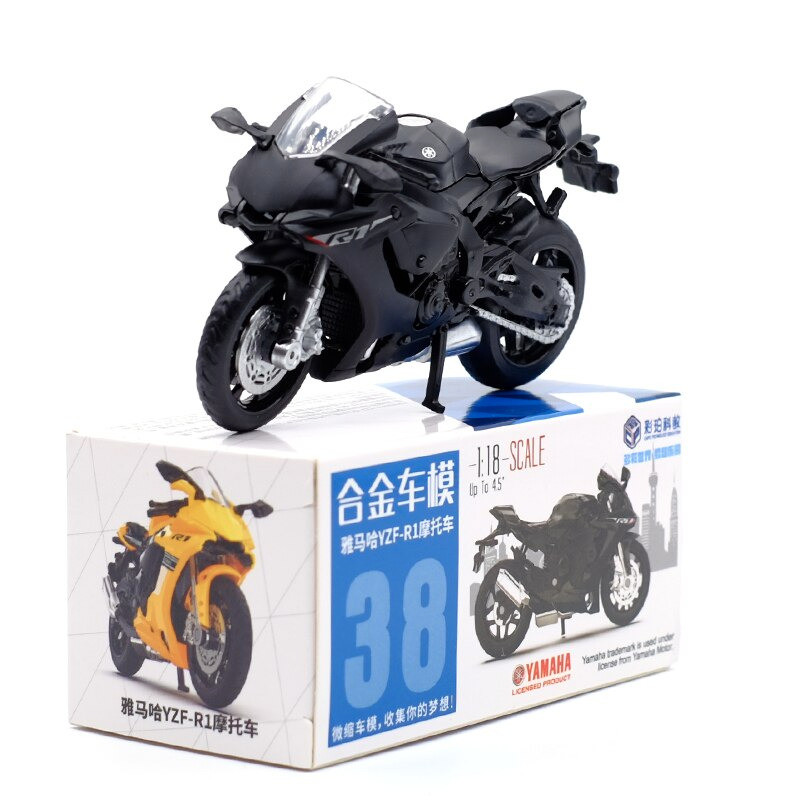 Модель мотоцикла Yamaha YZF-R1 масштаб: 1:18. Іграшковий мотоцикл Ямаха Р1 чорний