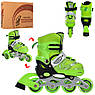 Ролики дитячі розсувні Profi A 4145-XS-GR розмір 27-30 Салатовий, фото 2