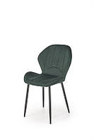 Темно зеленый стул, ножки черные K538 (Halmar Польша)