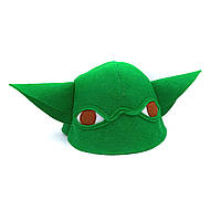 Банная шапка Luxyart "Йода" искусственный фетр зеленый (LA-679) ht