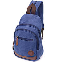 Удобная сумка для мужчин через плечо с уплотненной спинкой Vintagе 22176 Синий ld