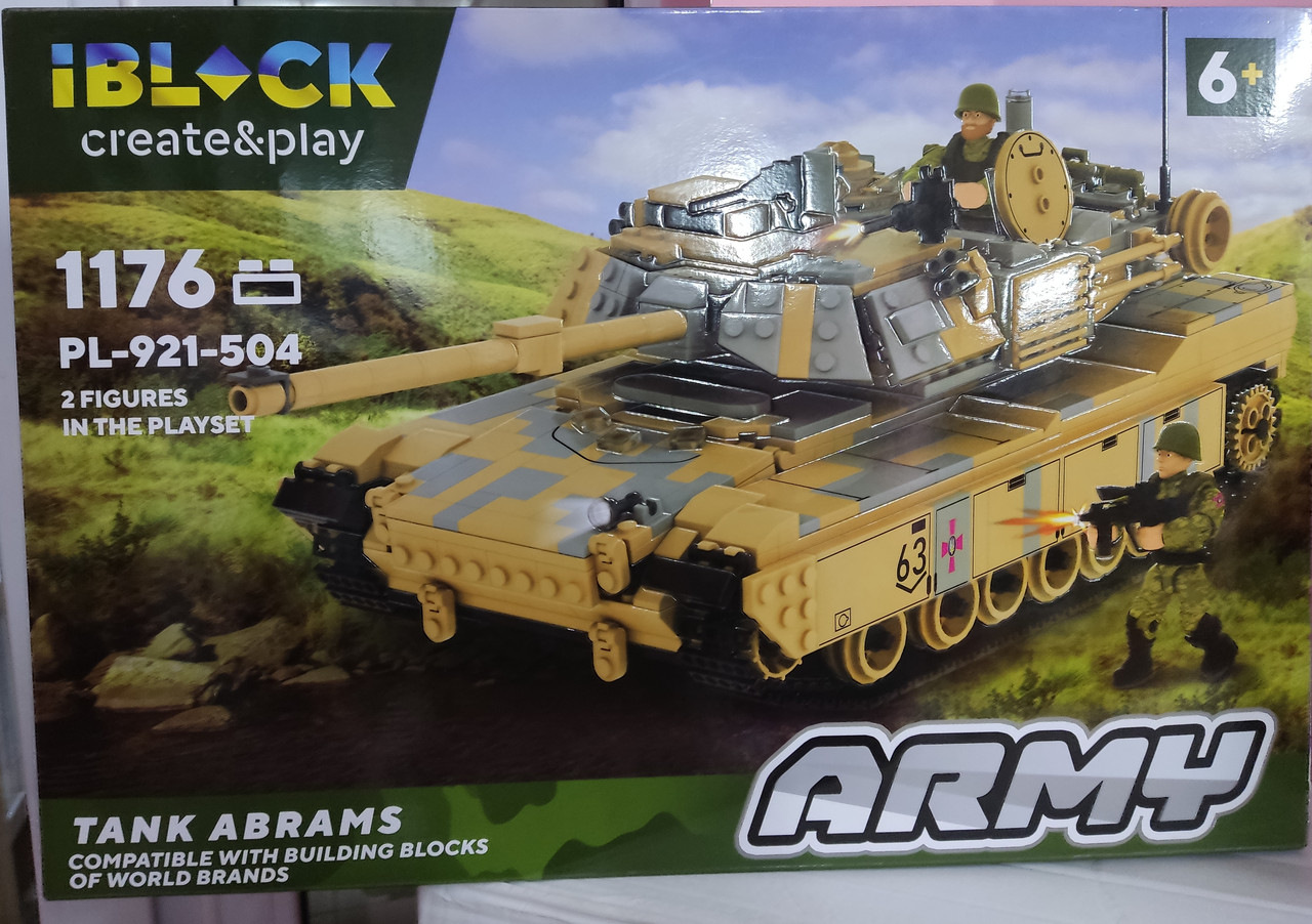 Конструктор IBLOCK PL-921-504 Армия M1 Abrams абрамс м1 1176 деталей армія ЗСУ