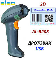 Сканер дротовий ALEO AL-8208 USB image 2D, чорний