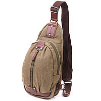 Оригинальная мужская сумка через плечо из текстиля 21254 Vintage Оливковая ZZ, код: 7803878