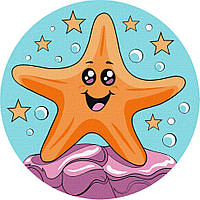 Картина за номерами "Весела морська зірка" KHO-R1052 діаметр 19 см ld