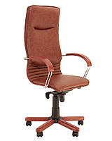 Кресло офисное Nova Wood-1.010 механизм Мультиблок экокожа Eco-13 (Новый Стиль ТМ)