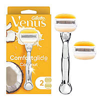 Станок для бритья женский (Бритва) Venus Olay Comfortglide Coconut с 2 сменными картриджами