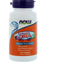 Омега 3 NOW Foods Kid's DHA 100 mg 60 Softgels MD, код: 7518405