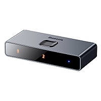 HDMI переключатель Baseus Matrix HDMI Splitter (2-in-1 1-in-2) CAHUB-BC0G Серый ZZ, код: 6709671