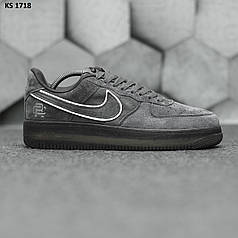 Nike Air Force 1 Mid X Reigning  Low (темно/сірі) 44