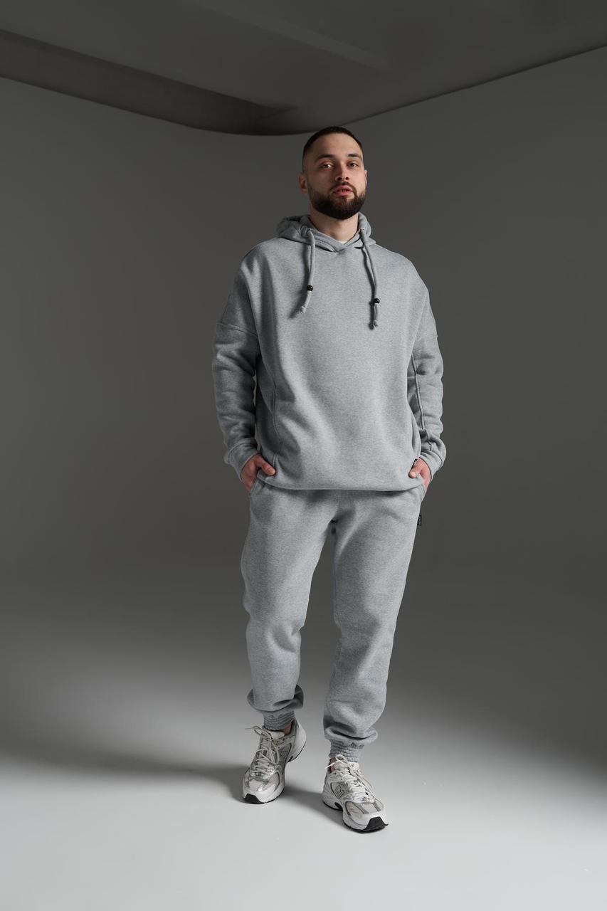 Костюм теплий чоловічий oversize сірий