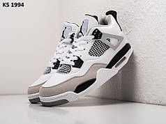 Nike Air Jordan 4 Retro (біло/сірі) 41