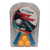 Набір для настільного тенісу Extreme Motion TT2432, 2 ракетки, 3 м'ячики ht