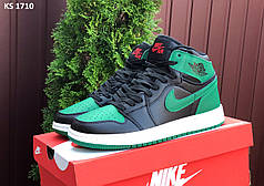 Nike Air Jordan 1 Retro High (зелено/чорні)