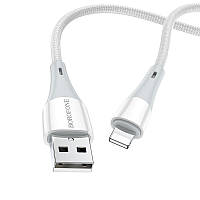 Кабель для зарядки и передачи данных Borofone BX60 Superior USB на Lightning 1 м 2,4А White MD, код: 7829004