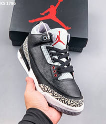 Nike Air Jordan 3 Retro (чорні) 41