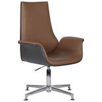 Кресло офисное Bernard CF комбинированная кожа люкс Brown/Dark Grey (AMF-ТМ)