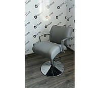 Кресло парикмахерское Eve на пневматике диск хром экокожа Boom-10 (Velmi TM)