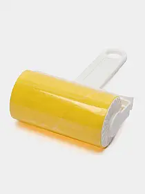 Багаторазовий липкий ролик для чищення одягу, диванів із силікону 20*4 см Жовтий