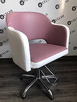 Кресло парикмахерское Monika на гидравлике крестовина хром, экокожа Boom-01/ 014 (Velmi TM)