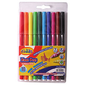 Набір фломастерів з 10 кольорів | легко змиваються водою | "CLASS" (2710С)