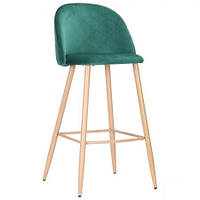 Барный стул Bellini ножки металл бук ткань Pink Velvet (AMF-ТМ) тканина Green Velvet