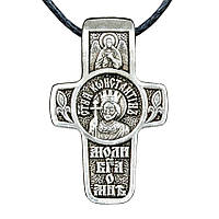 Крест нательный посеребренный Silvering Константин Святой Равноапостольный Император Констант ZZ, код: 6838738