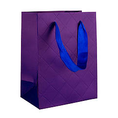 Сумочка подарункова паперова з ручками Gift bag Diamants 14х11х6.5 см Фіолетовий (19386) ZZ, код: 7750637