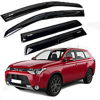 Дефлекторы окон ветровики Acrylic для Mitsubishi Outlander 2012-2020 Гибкие