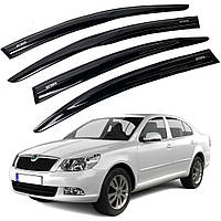 Дефлекторы окон ветровики Acrylic для Skoda A5 2004-2014 Liftback Гибкие