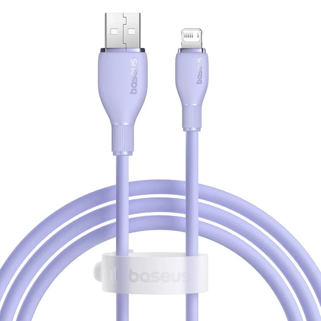 Кабель зарядний USB — Lightning Baseus Pudding Charging+Data 2.4 A 1.2 м Purple (P10355700511-00)