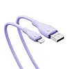 Кабель зарядний USB — Lightning Baseus Pudding Charging+Data 2.4 A 1.2 м Purple (P10355700511-00), фото 3