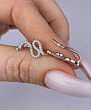 Срібні сережки кафи змія, родій 1094.10р, фото 4