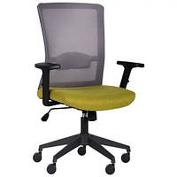 Кресло офисное Uran Black сиденье ткань Сидней-17, спинка Сетка HY-109 серая (AMF-ТМ)