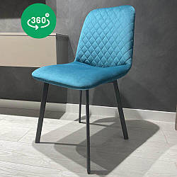 Стільці поворотні без коліщаток Troy з оббивкою на вибір з металевими ніжками для офісу