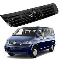 Зимняя Накладка на решетку радиатора Volkswagen T5 2003-2009 Глянец (Voron Glass)