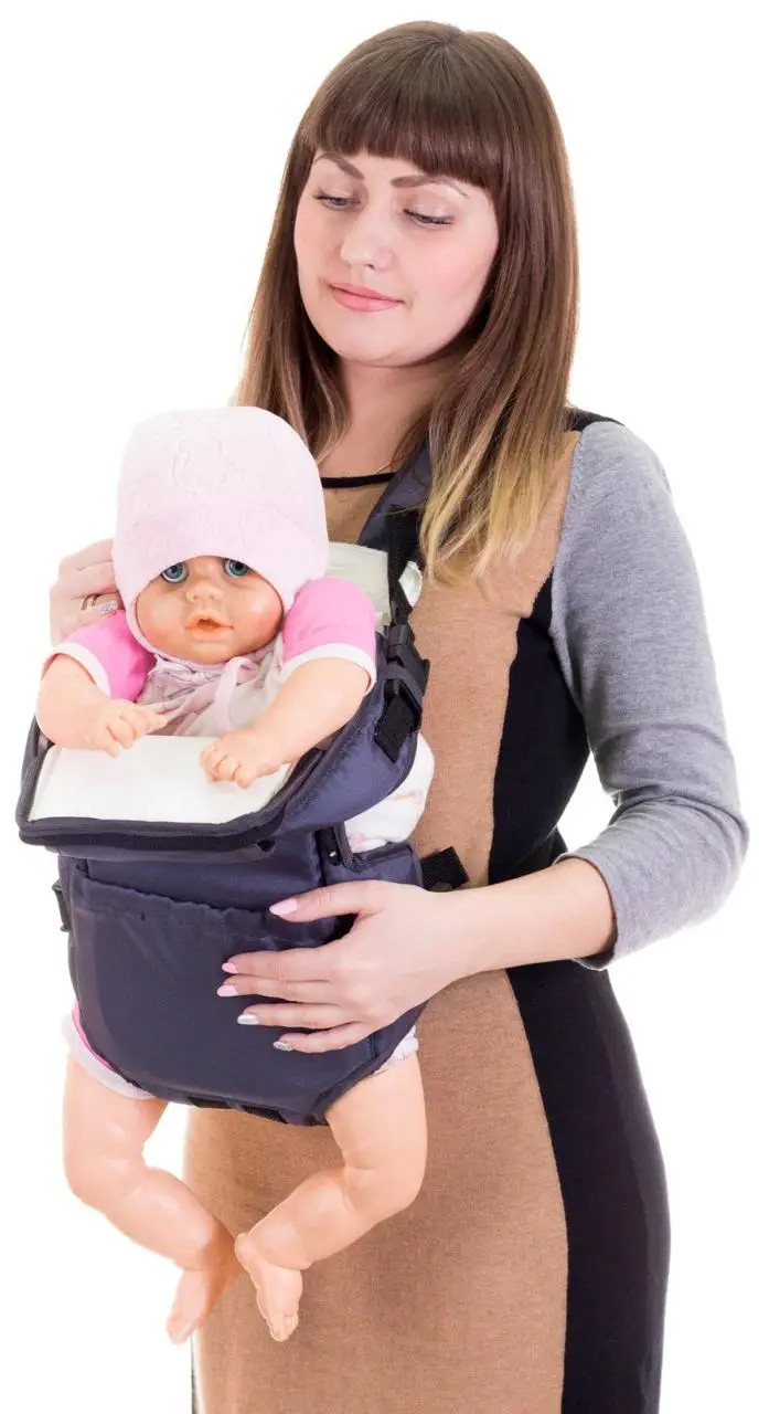 Кенгуру рюкзак переноска для новонароджених дітей від 3 місяців до 16 кг Умка №8 сірий графіт