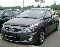 Дефлектор капота мухобойка для Hyundai Accent / Solaris 2010-2014