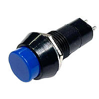 Кнопка Переключатель Без фиксации 12V (On/Off) 2 Контакта 39 мм Синяя №311