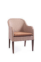 Кресло плетеное Рондо без текстиля иск. ротанг H18, G7, А01 Пепельный (Pradex ТМ)
