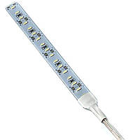 Стрічка діодна алюміній 12 V — 12,5 см — 2 А 18 LED — у силіконі ефект суцільної стрічки Біле світло (4014)
